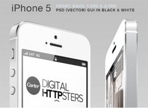 30 FREE Superb iPhone5 PSD Templates - Land-of-Web