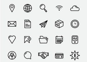 Helpful Collection of Free Outline Icons Sets - Land-of-Web