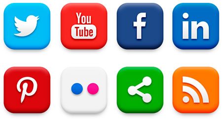 20 Popular Social Media Icons 20 Popular Social Media Icons